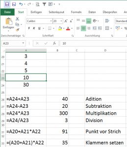 Excel Formeln einfügen Zellbezug